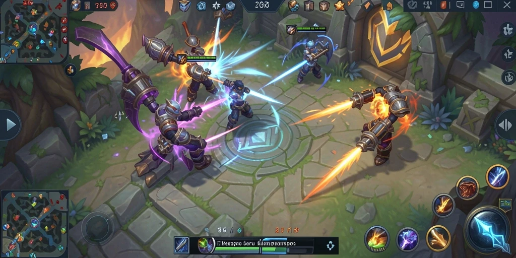 Screenshot gameplay D200M yang menampilkan aksi pertempuran intens.