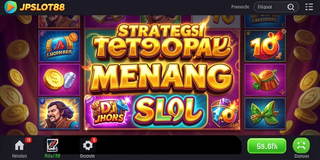 Screenshot utama JPSLOT88 menampilkan gameplay slot yang penuh strategi.