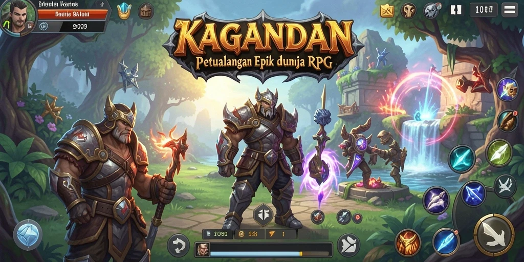 Screenshot KAGANDAN menampilkan aksi pertarungan yang mendebarkan dalam dunia RPG.