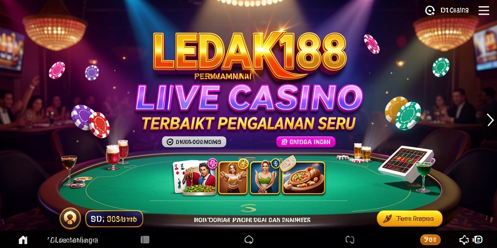 Tampilan gameplay Live Casino yang mendebarkan di LEDAK188.