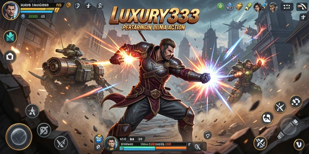 Gameplay LUXURY333 menampilkan aksi pertarungan yang mendebarkan dan seru.