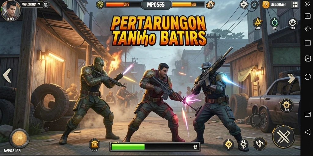 Screenshot MCP555 menunjukkan aksi pertarungan yang mendebarkan.