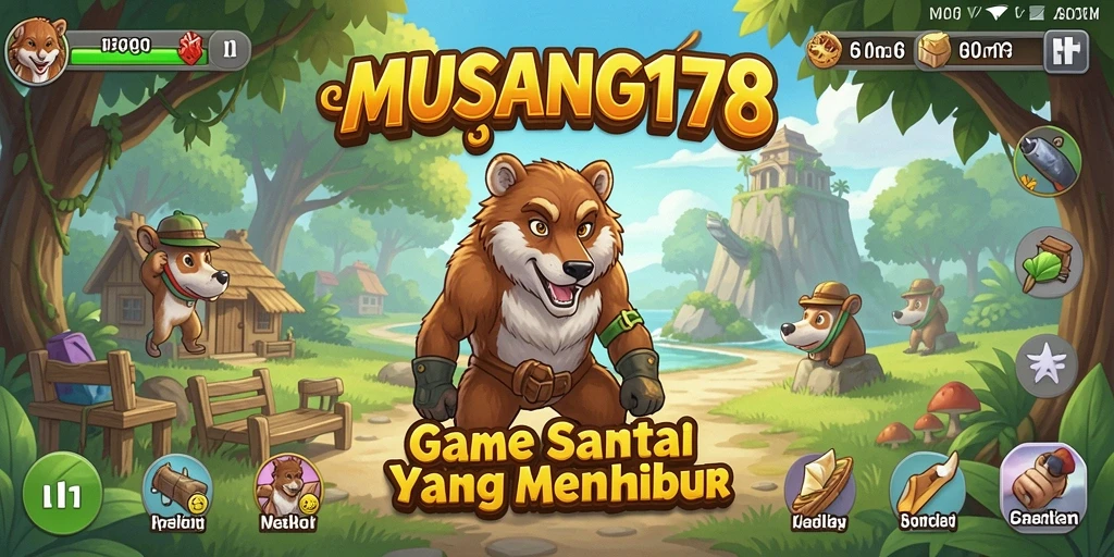 Tampilan gameplay MUSANG178 yang ceria dan menghibur.
