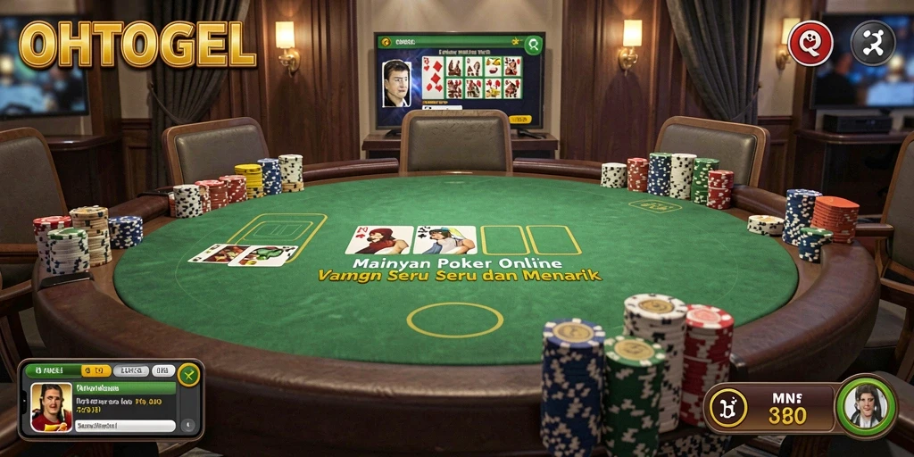 Tampilan gameplay poker yang seru dan interaktif di OHTOGEL.