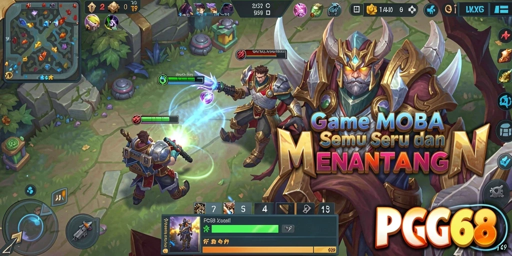 Tampilan gameplay PGG68 yang menarik dalam pertarungan tim.