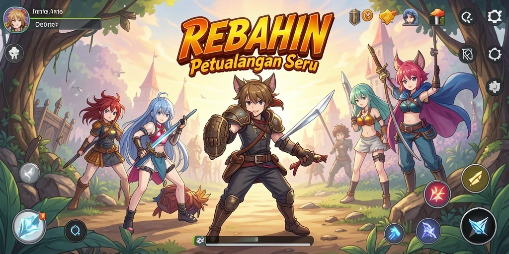 Tampilan gameplay REBAHIN yang imersif dan grafis menakjubkan