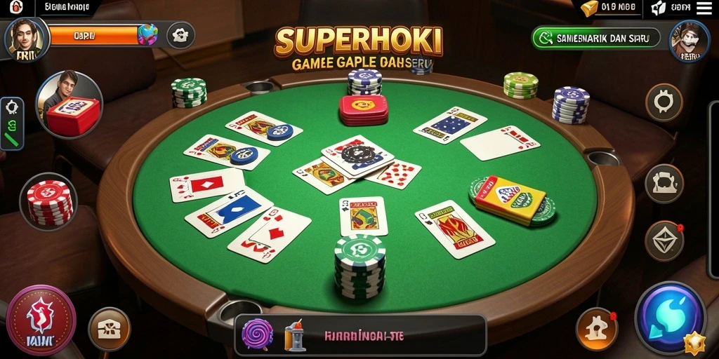 Gameplay seru Gaple di SUPERHOKI dengan teman-teman.
