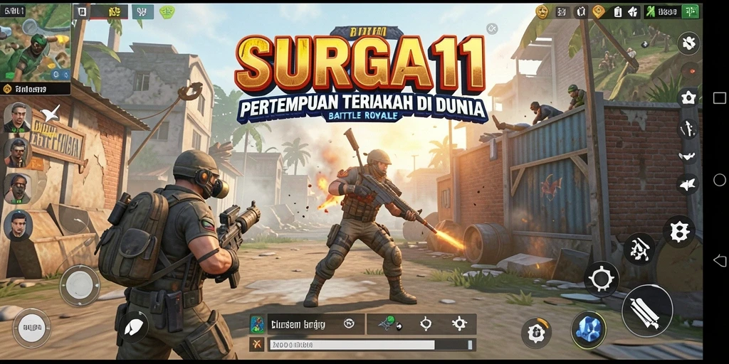 Gameplay SURGA11 yang mendebarkan dalam pertempuran Battle Royale.