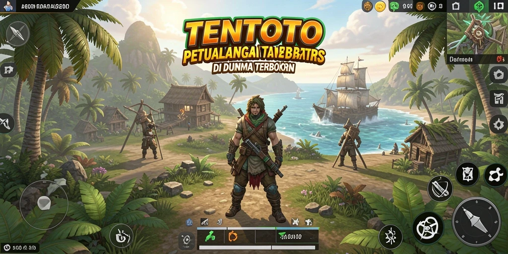 Gameplay TENTOTO di dunia terbuka yang luas dan menakjubkan.