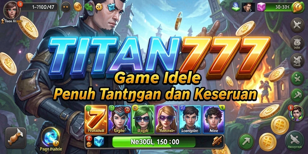 Tampilan gameplay TITAN777 yang menarik dan penuh warna.