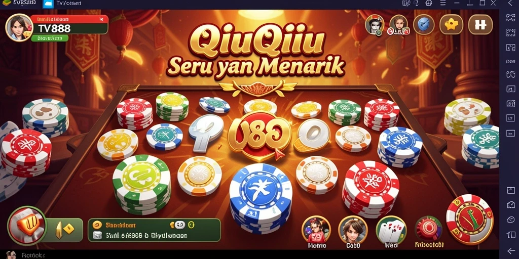 Tampilan gameplay QiuQiu yang seru di TV888.