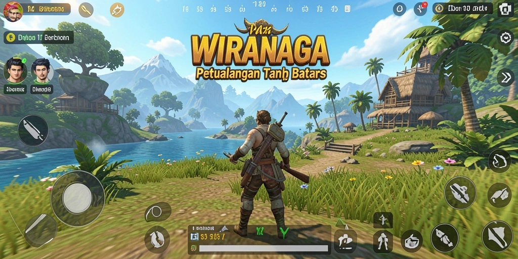 Gameplay seru di dunia terbuka WIRANAGA dengan eksplorasi yang mendalam.