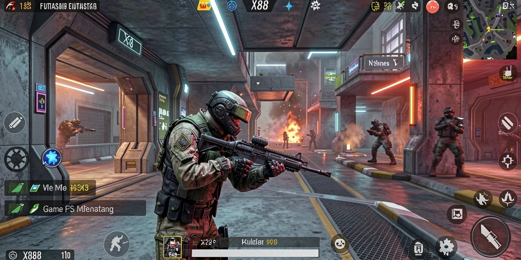Gameplay X88 yang penuh aksi dan grafis menawan.